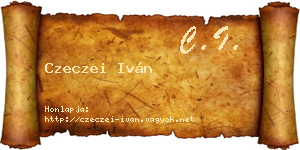 Czeczei Iván névjegykártya